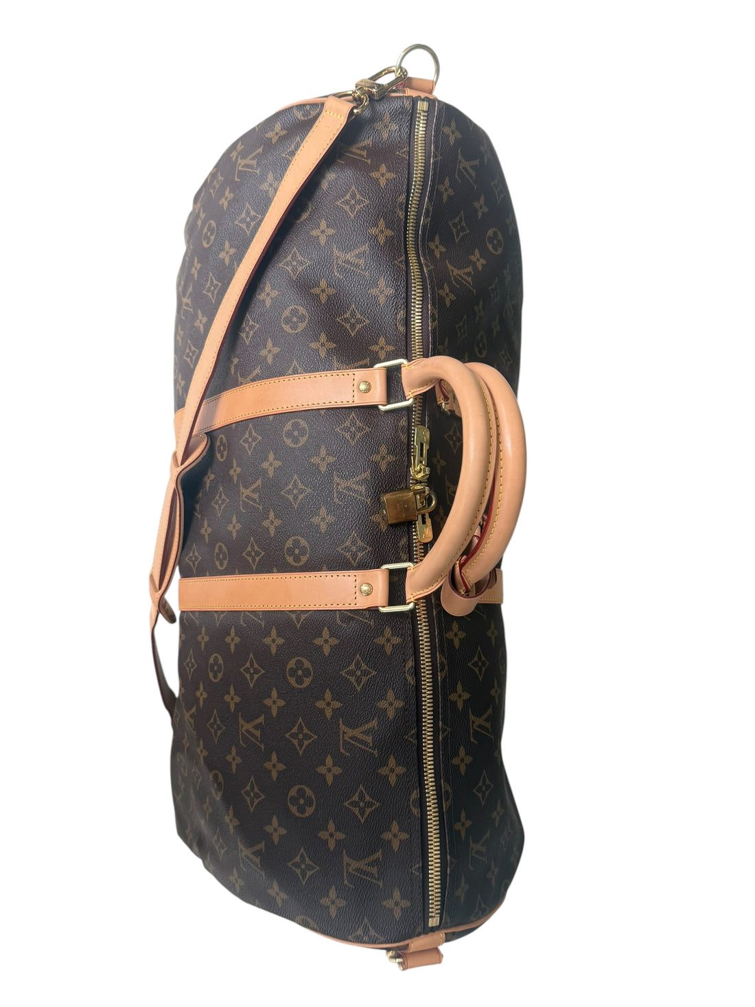 Louis Vuitton Keepall 55 in Monogram Canvas mit abnehmbarem und verstellbarem Schulterriemen