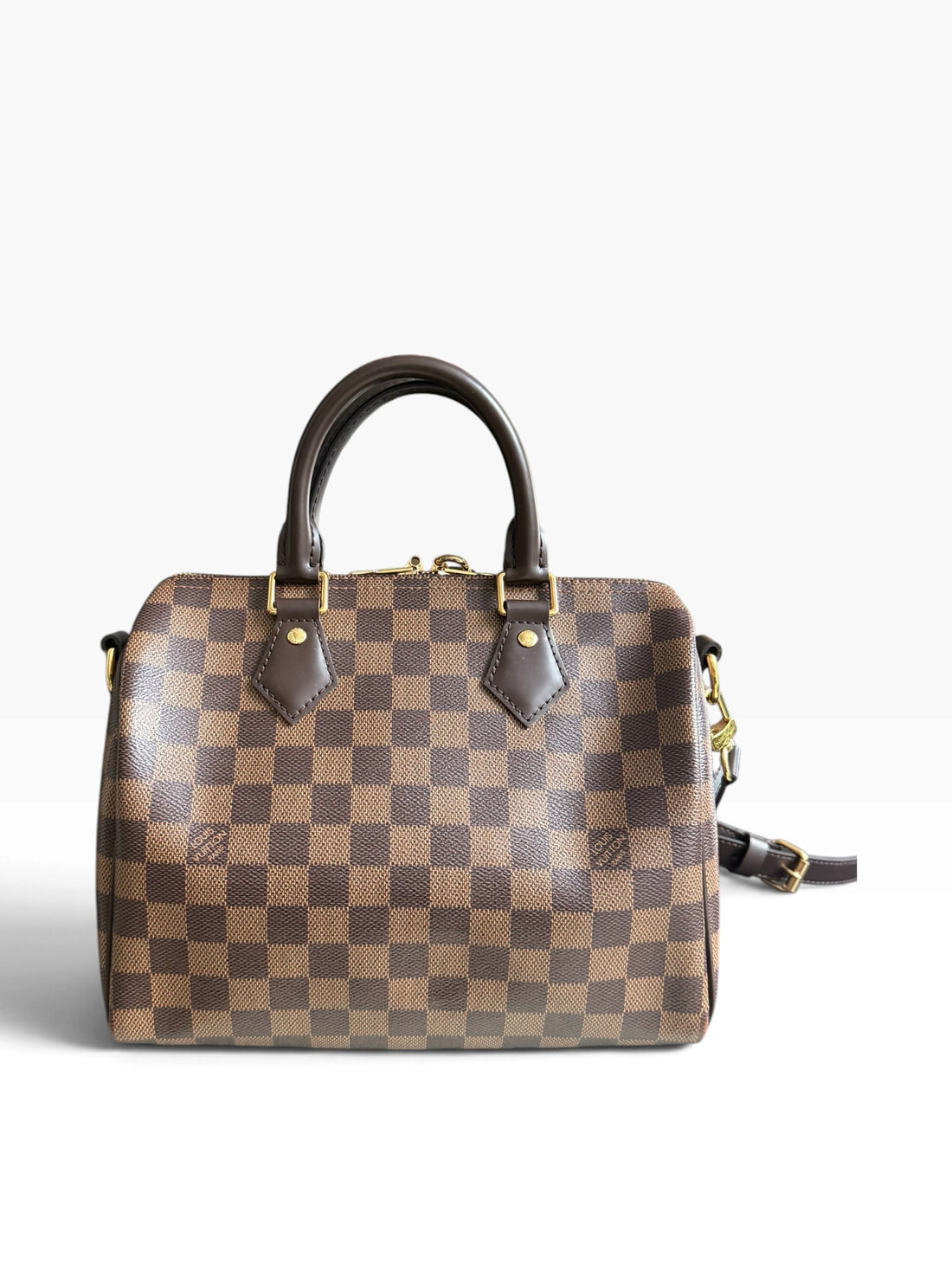 Louis Vuittion Speedy Bandoliere 25 in Damier Ebene.
