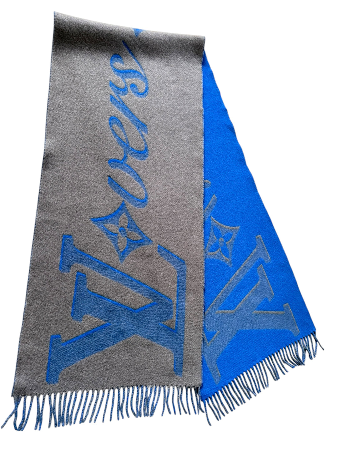 Louis Vuitton Schal Vers in grau/blau.