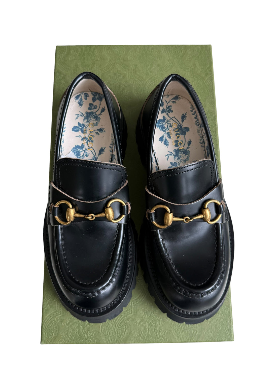 Gucci Horsebit Loafer in der Grösse 35 1/2 aus schwarzem Leder und goldfarbener Horsebit Schnalle