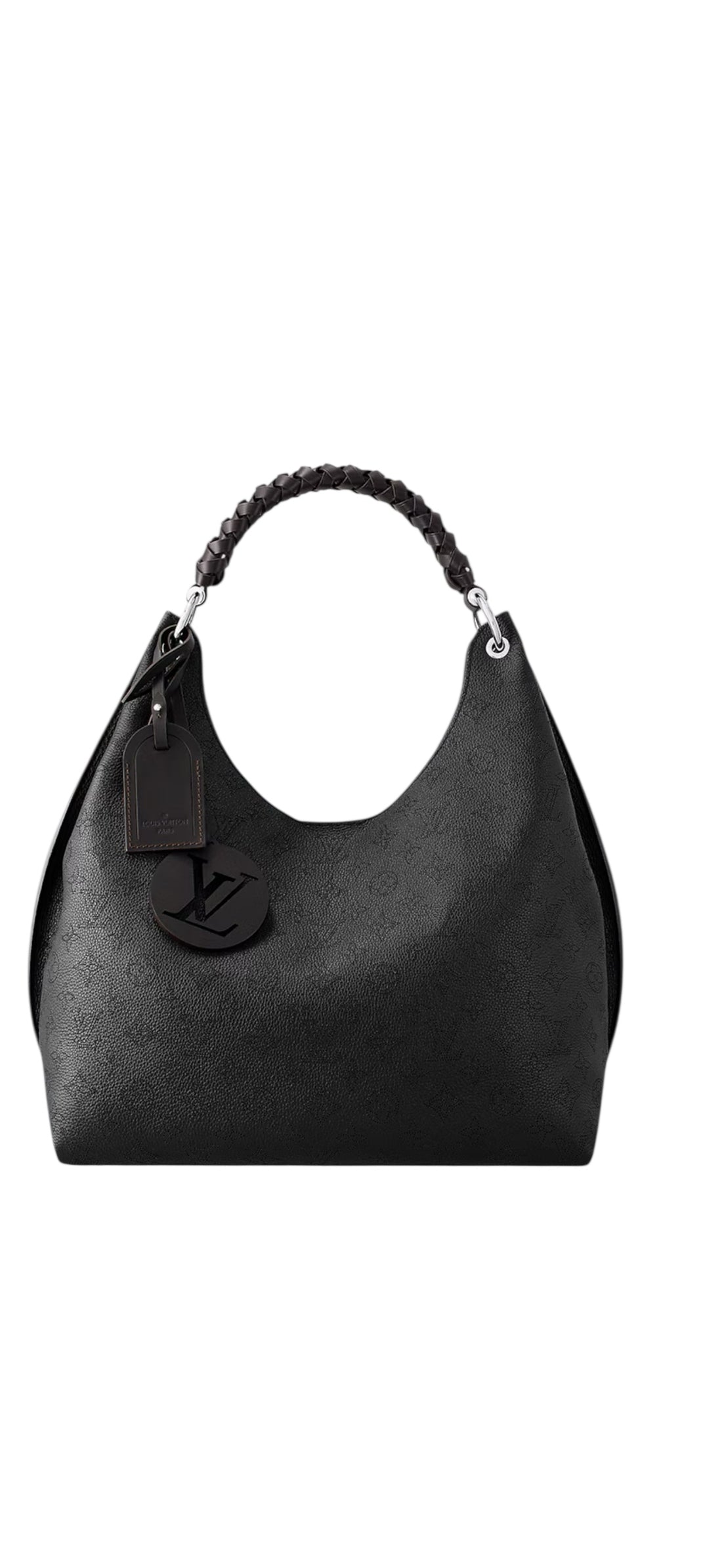 Louis Vuitton Carmel aus schwarzem perforiertem weichem Mahina Leder