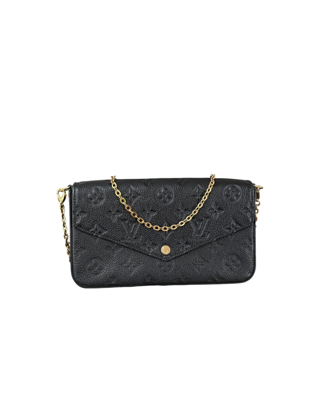Louis Vuitton Félicie Pochette aus geprägtem, geschmeidigem, genarbtem Monogram Empreinte Leder