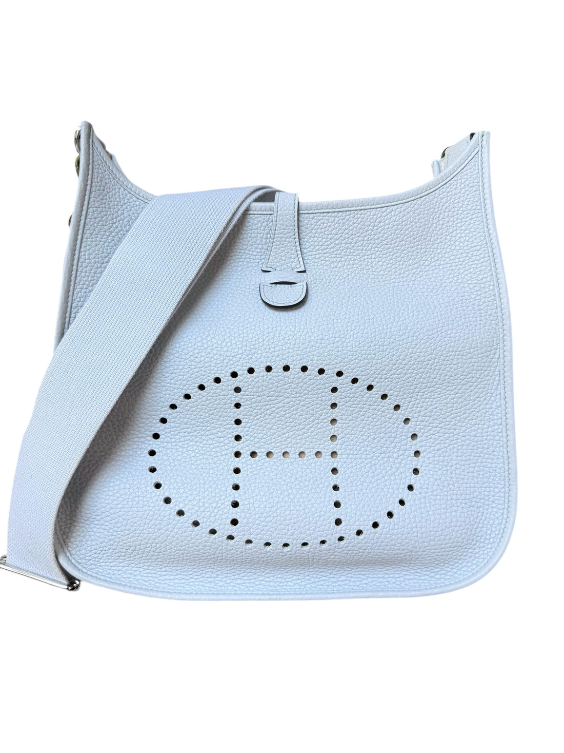 Hermès Evelyne 29 in Taurillon Clémence Leder in der Farbe Bleu Pale