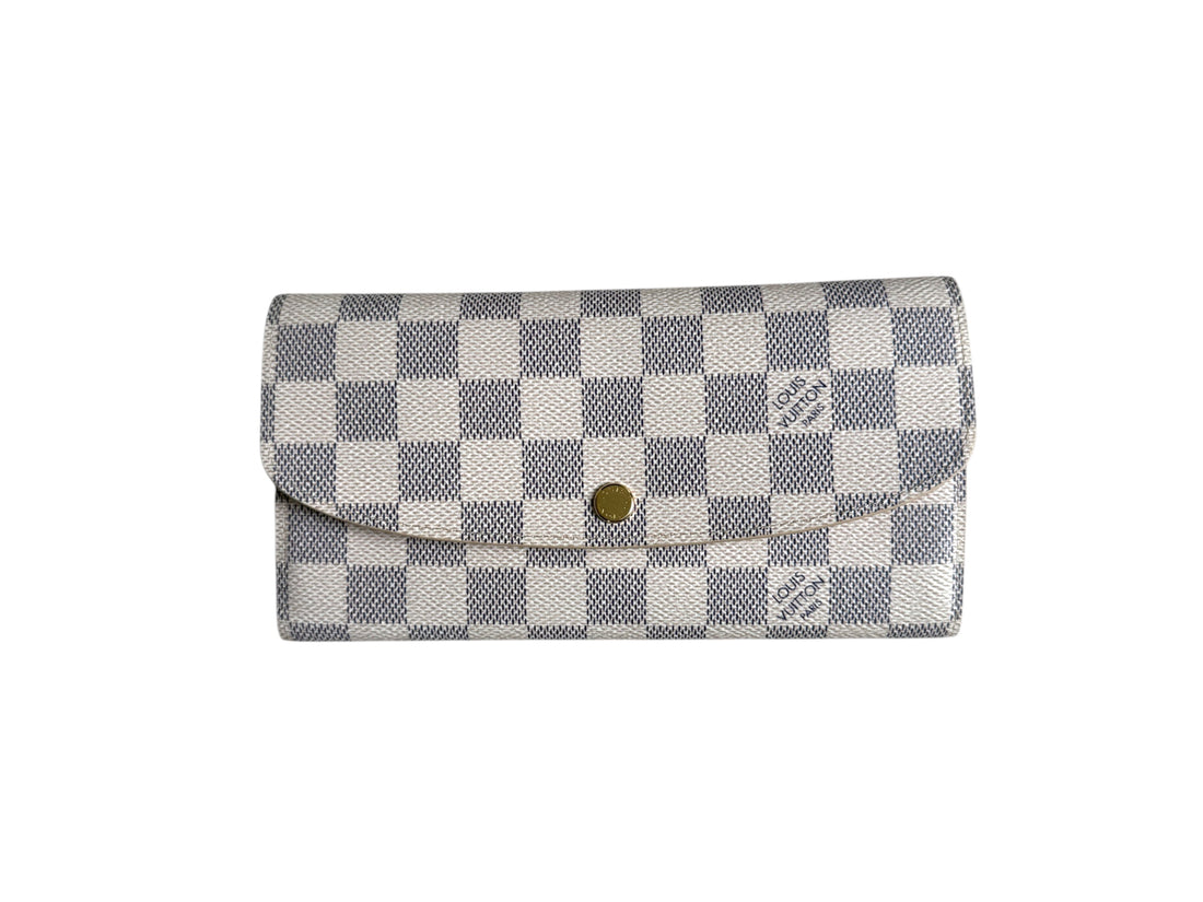 Louis Vuitton Emilie Geldbörse Damier Azur Canvas