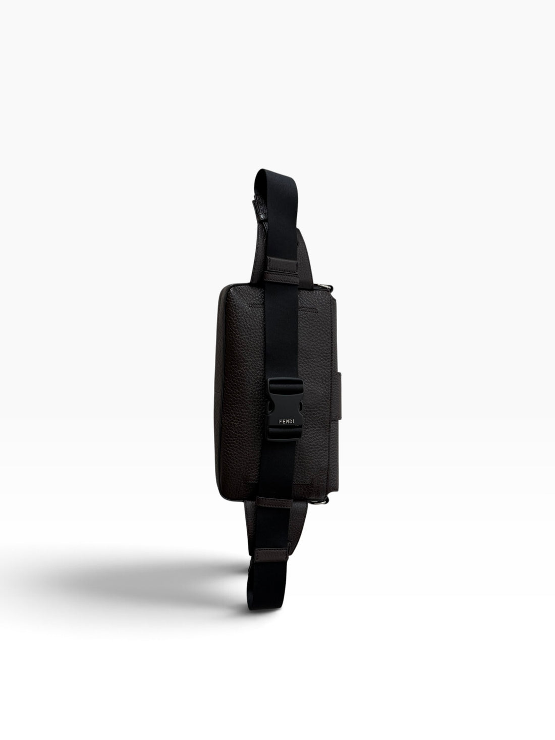 FENDI Baguette Bag aus braunem genarbtem Rindsleder.