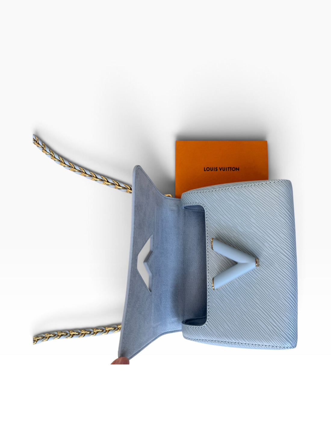 Louis Vuitton Twist Handtasche aus hellblauem Epi-Leder