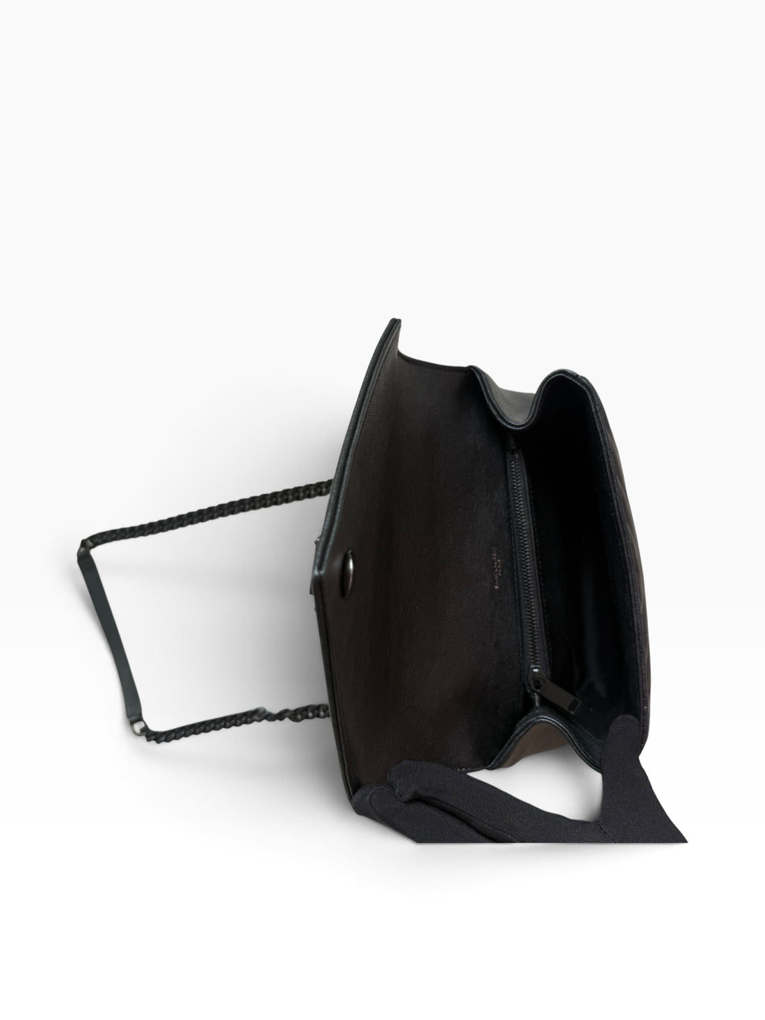 Sac YSL Saint Laurent College tout noir moyen noir