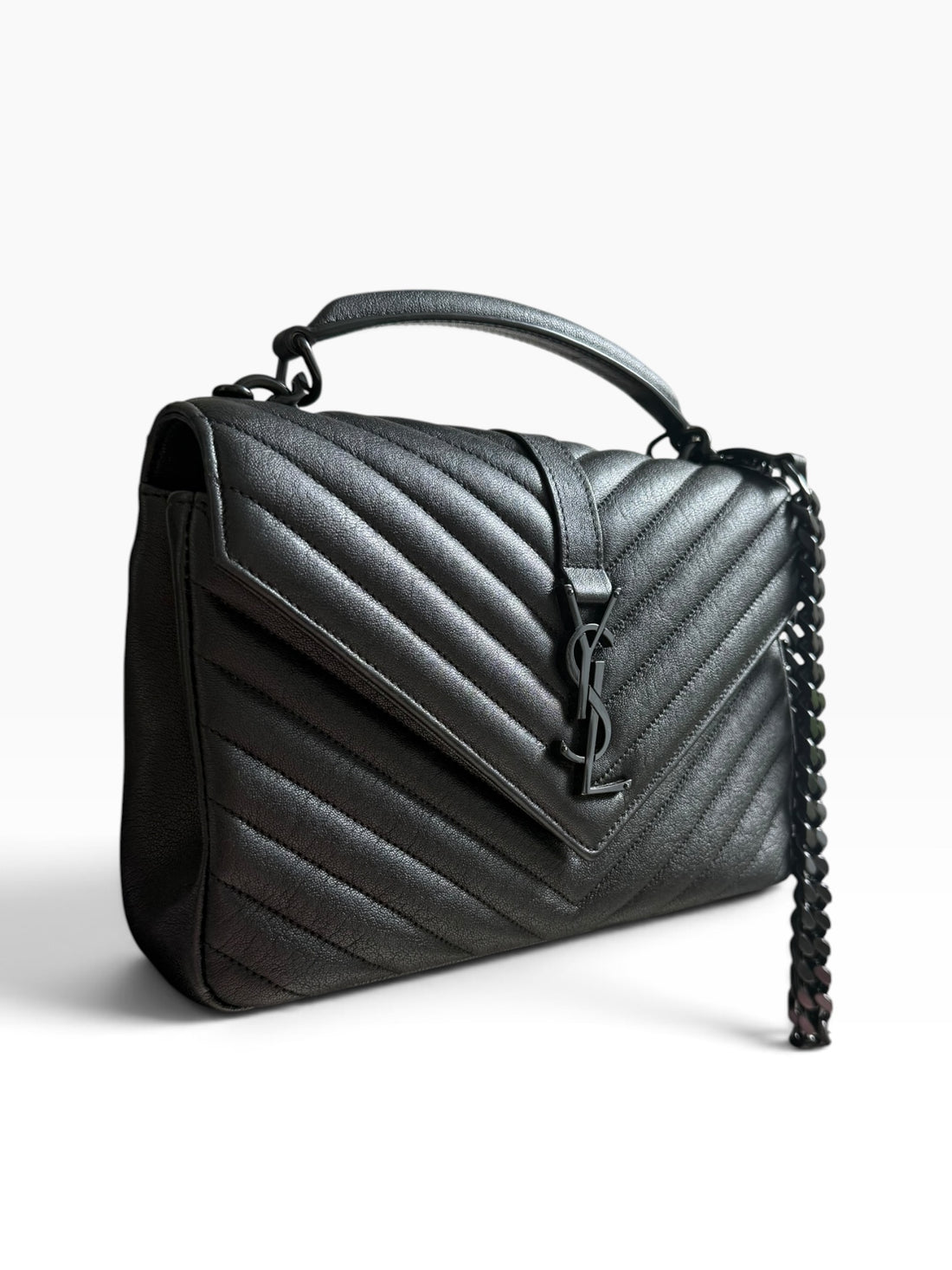 Sac YSL Saint Laurent College tout noir moyen noir