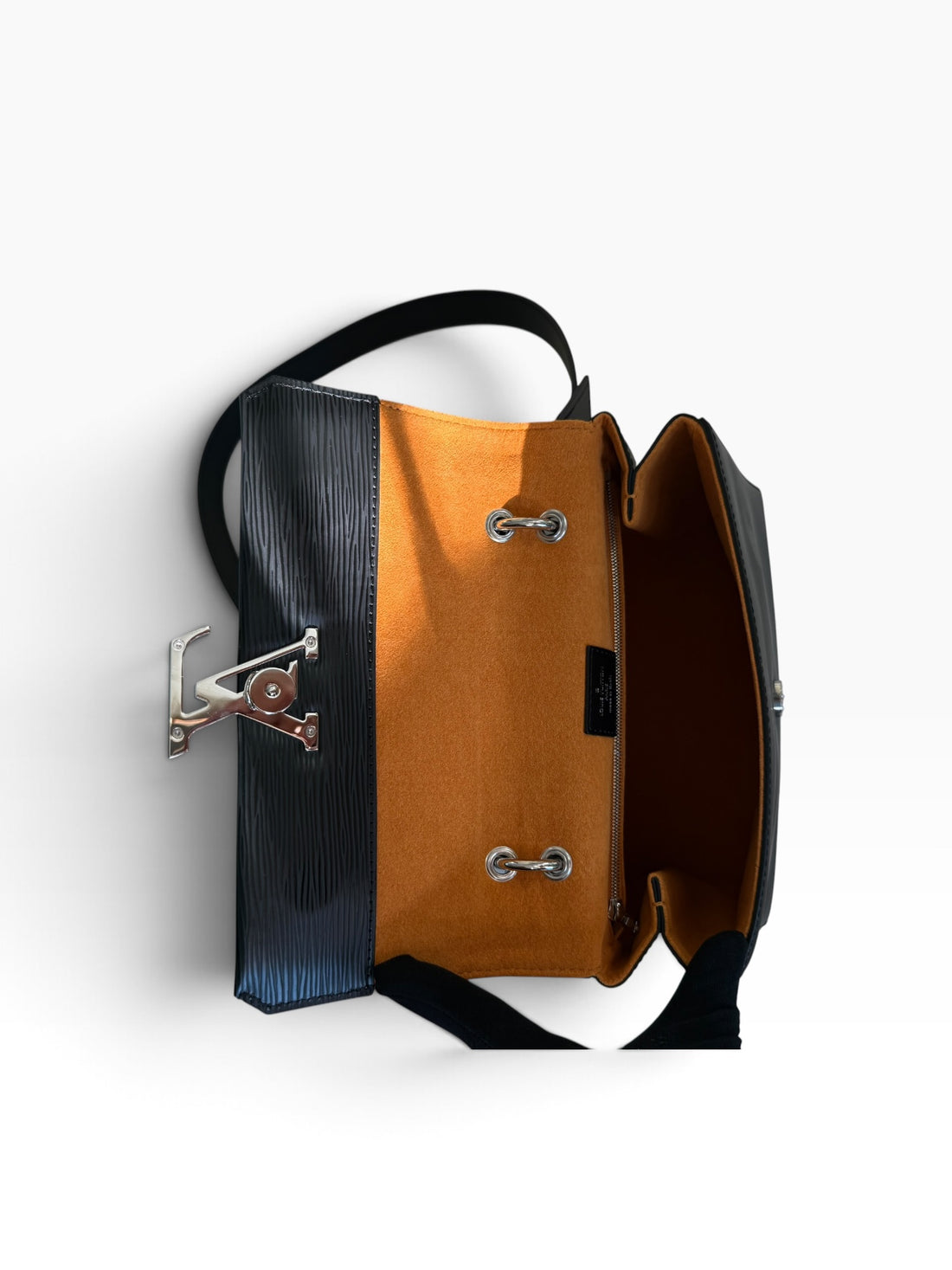 Louis Vuitton Grenelle pm aus schwarzem Epi Leder mit abnehmbaren Schulterriemen.