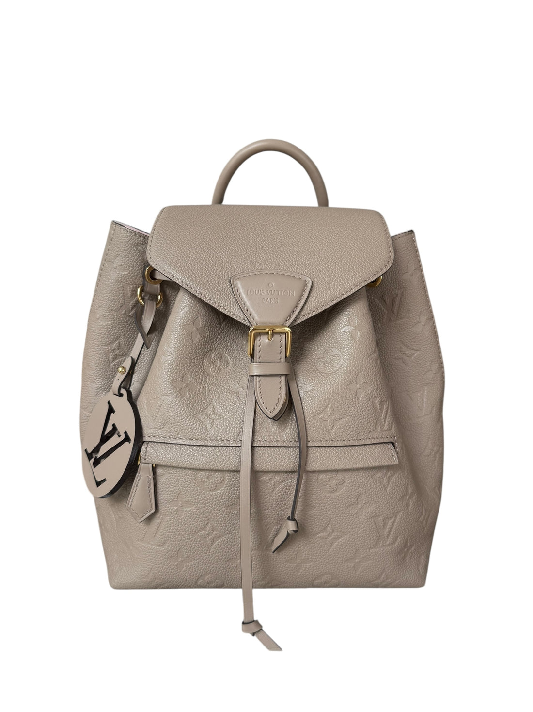 Louis Vuitton Rucksack Montsouris in Monogram Empreinte Leder Tourterelle
