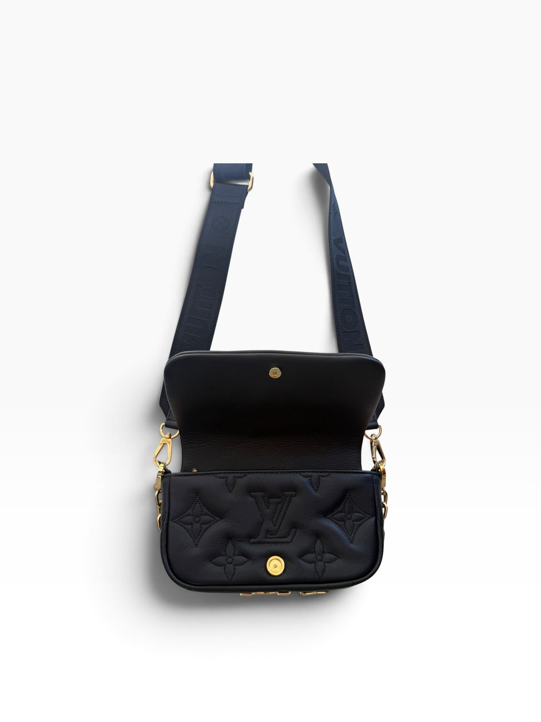 Louis Vuitton Wallet on Strap Bubblegram in Empreinte Leder mit abnehmbarer Kette und abnehmbaren Schulterriemen. Limited Edition