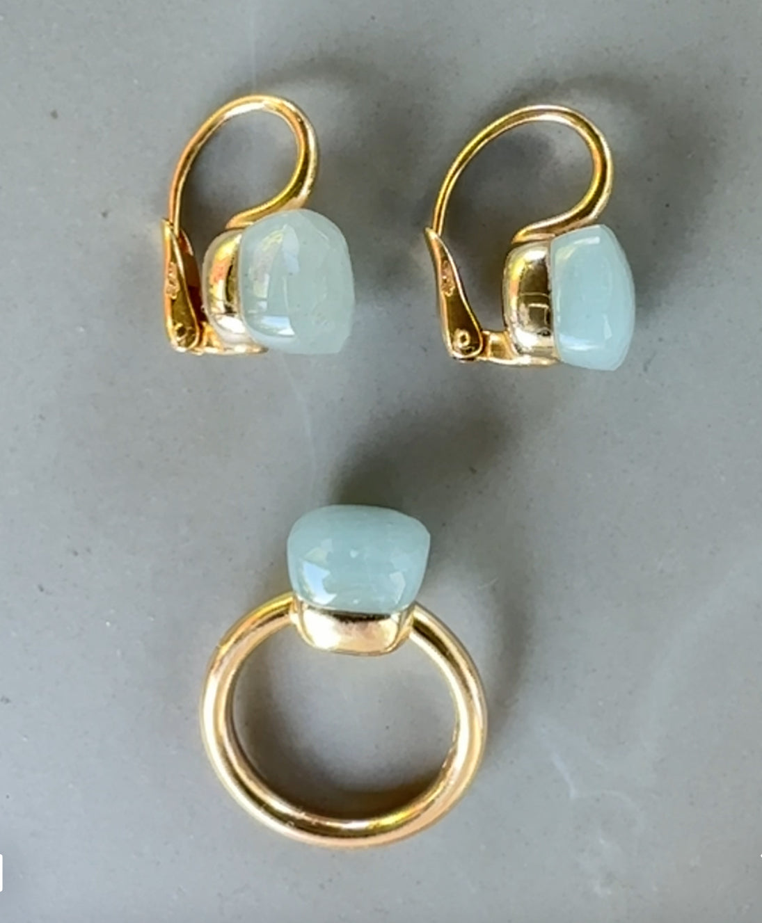 Pomellato 1  Paar Ohrringe Nudo in Aquamarine Milky
