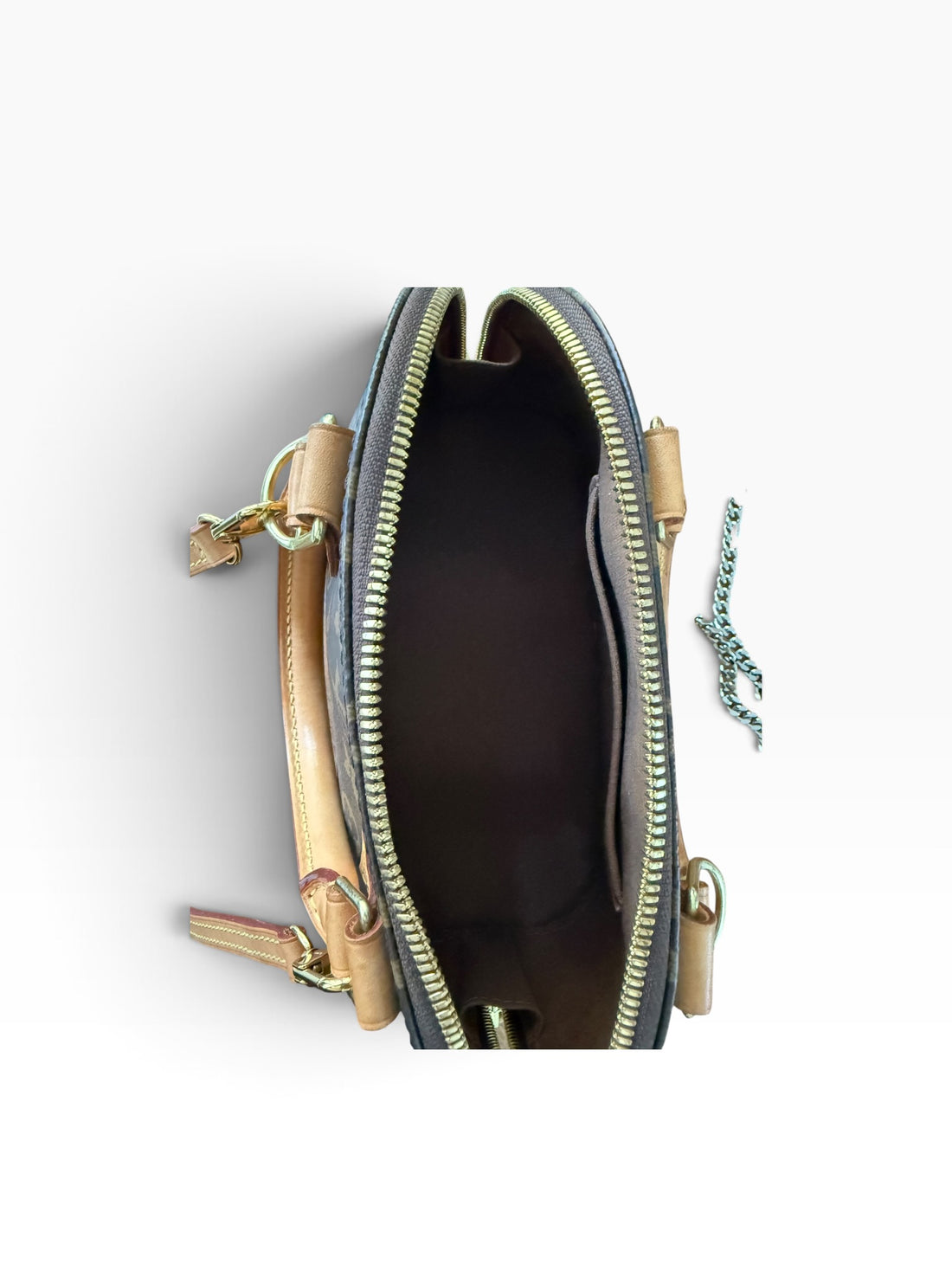 Louis Vuitton Alma BB Monogram Canvas mit abnehmbarem Schulterriemen.