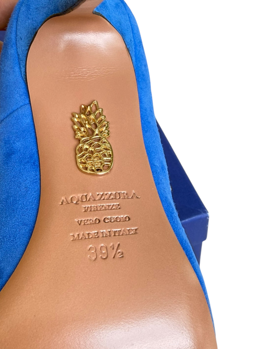 Aquazzura Alure 105 Pumps in königsblauem Veloursleder (Suede)