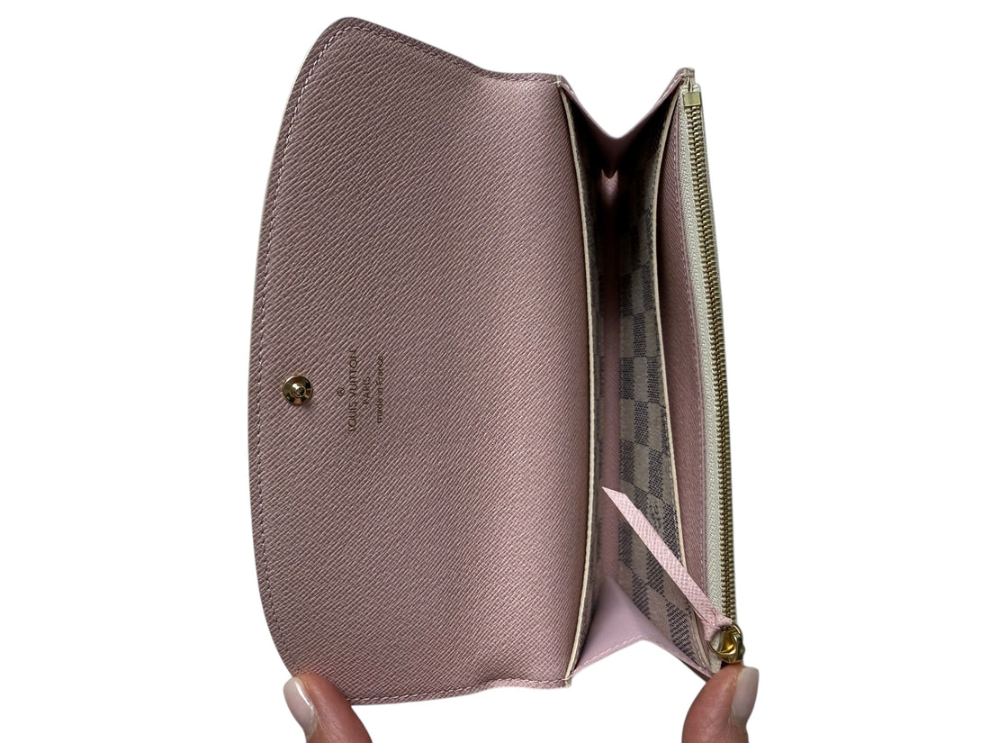 Louis Vuitton Emilie Geldbörse Damier Azur Canvas