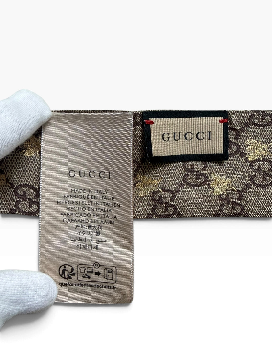 Gucci Seiden-Twilly mit Bienen