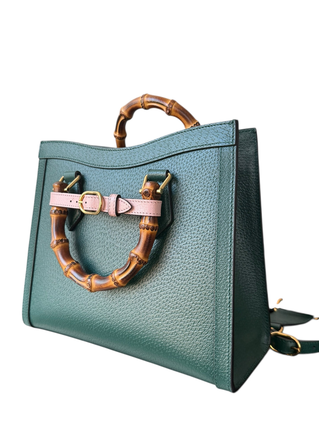 Gucci Diana Shopper in der Farbe grün mit Bambusgriffen