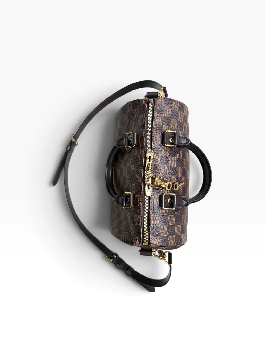 Louis Vuittion Speedy Bandoliere 25 in Damier Ebene.