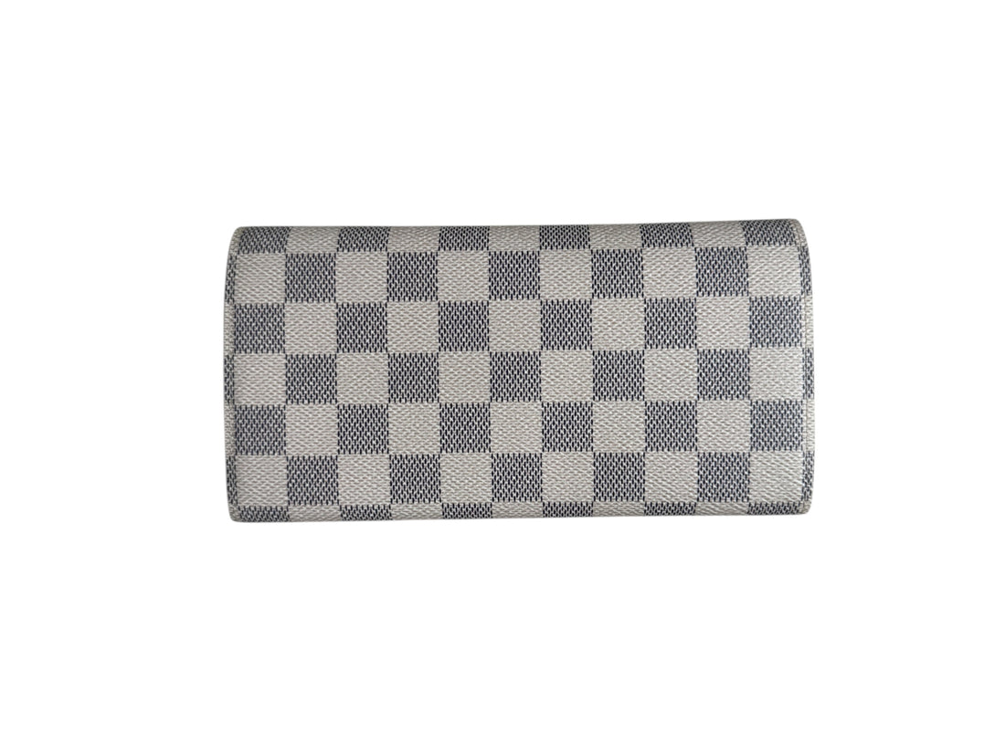Louis Vuitton Emilie Geldbörse Damier Azur Canvas