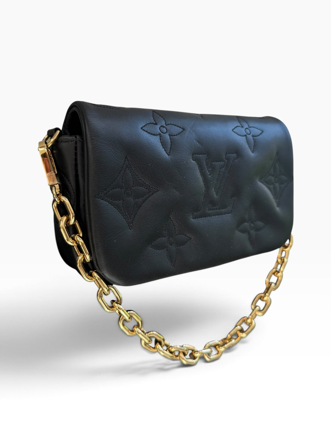 Louis Vuitton Wallet on Strap Bubblegram in Empreinte Leder mit abnehmbarer Kette und abnehmbaren Schulterriemen. Limited Edition