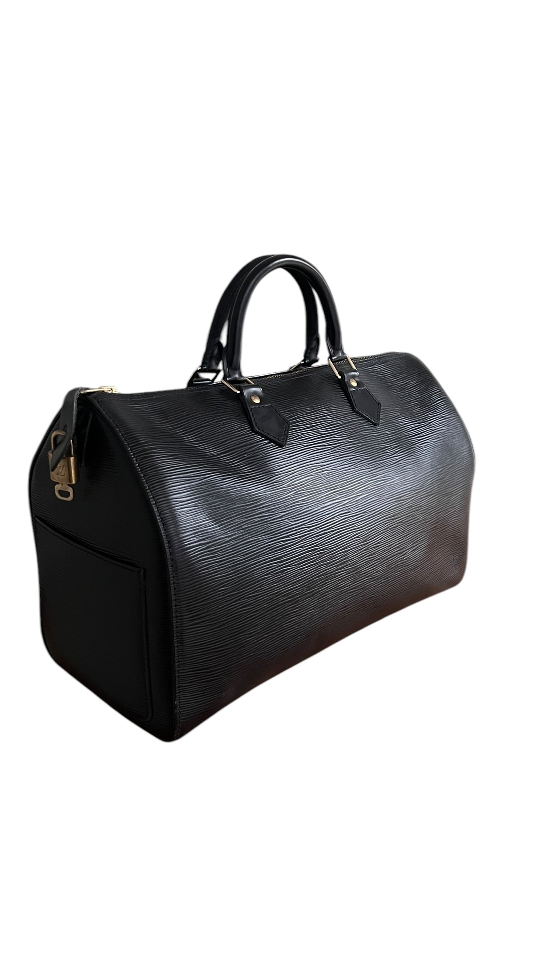 Louis Vuitton Speedy schwarzes EPI Leder