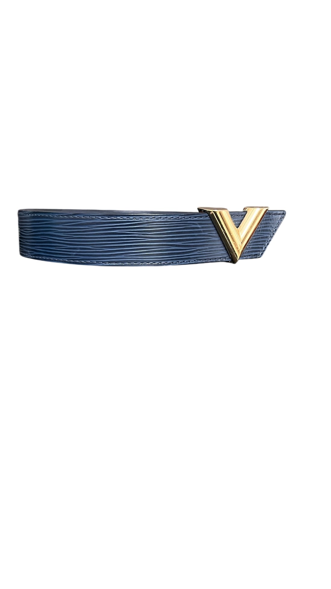 Louis Vuitton Gürtel Essential aus  EPI Leder navy