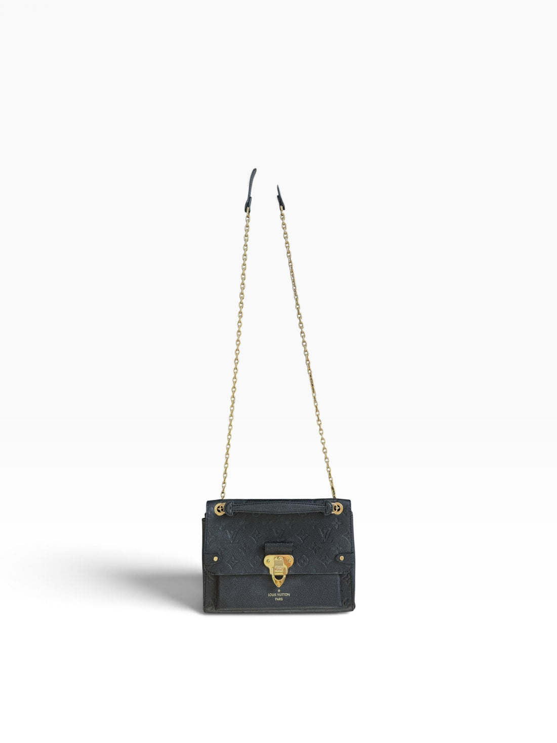 Louis Vuitton Vavin aus schwarzem, geprägtem, geschmeidigem und genarbtem Rindsleder