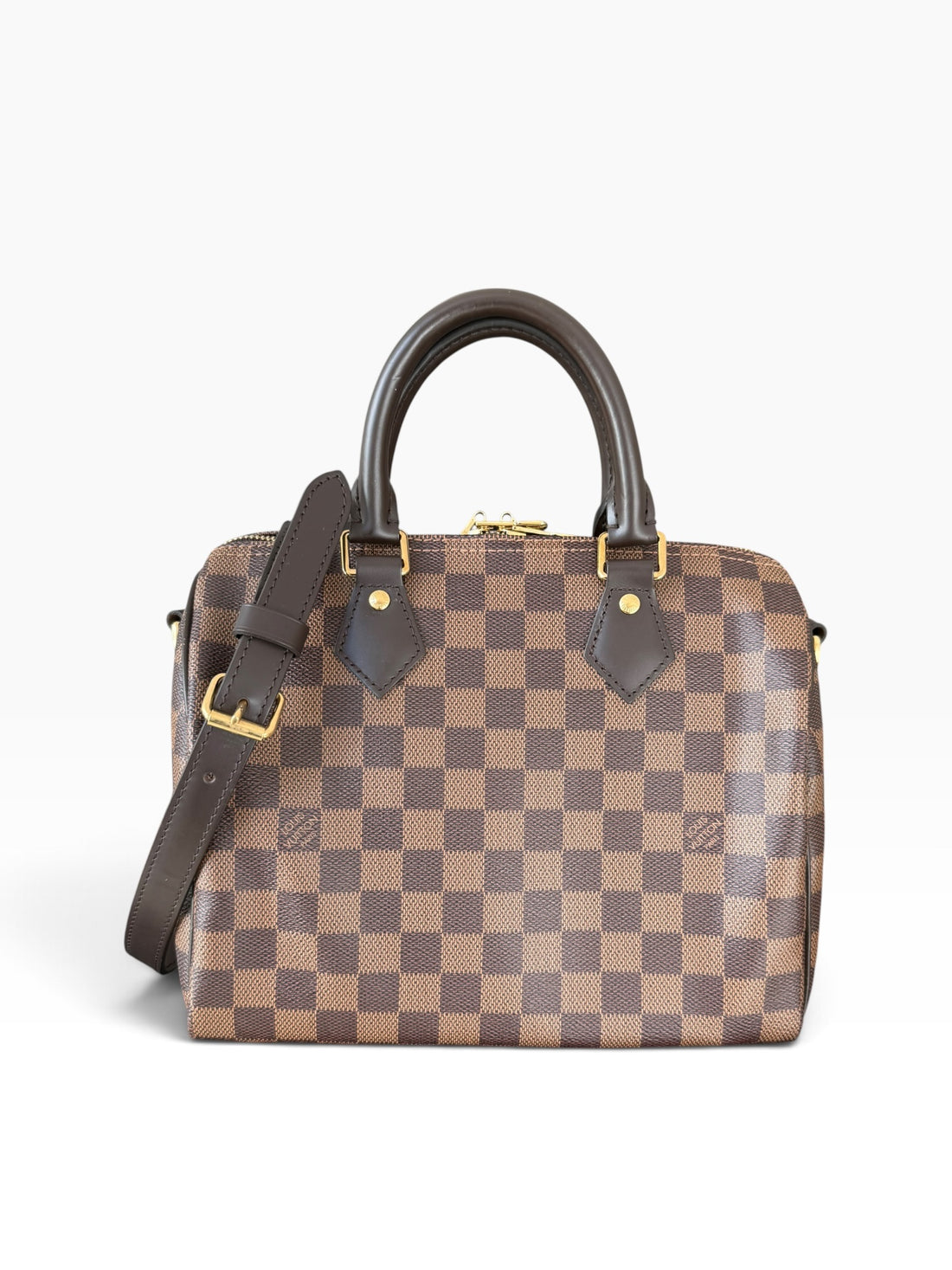 Louis Vuittion Speedy Bandoliere 25 in Damier Ebene mit abnehmbaren und verstellbaren Schulterriemen