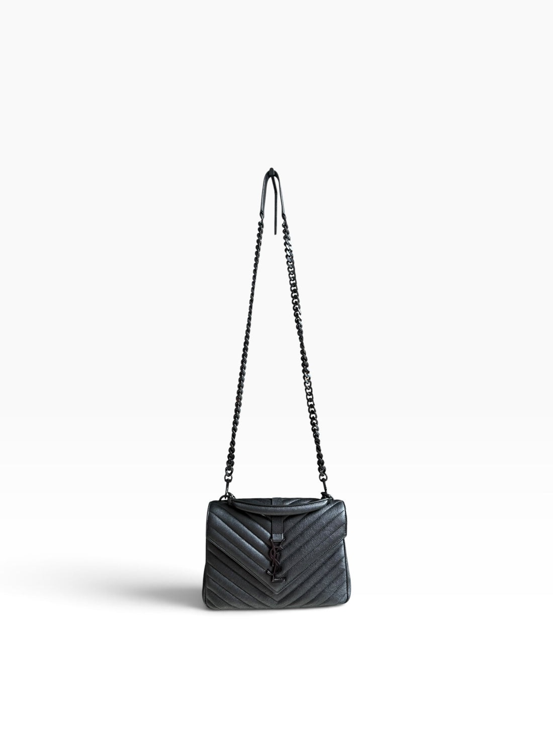 Sac YSL Saint Laurent College tout noir moyen noir