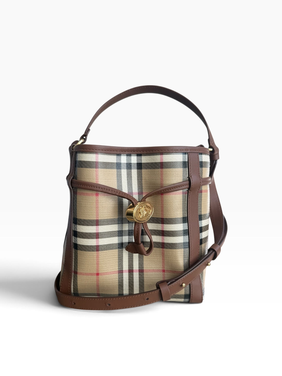 Burberry Bucket Bag in Check mit abnehmbaren und verstellbaren Schulterriemen