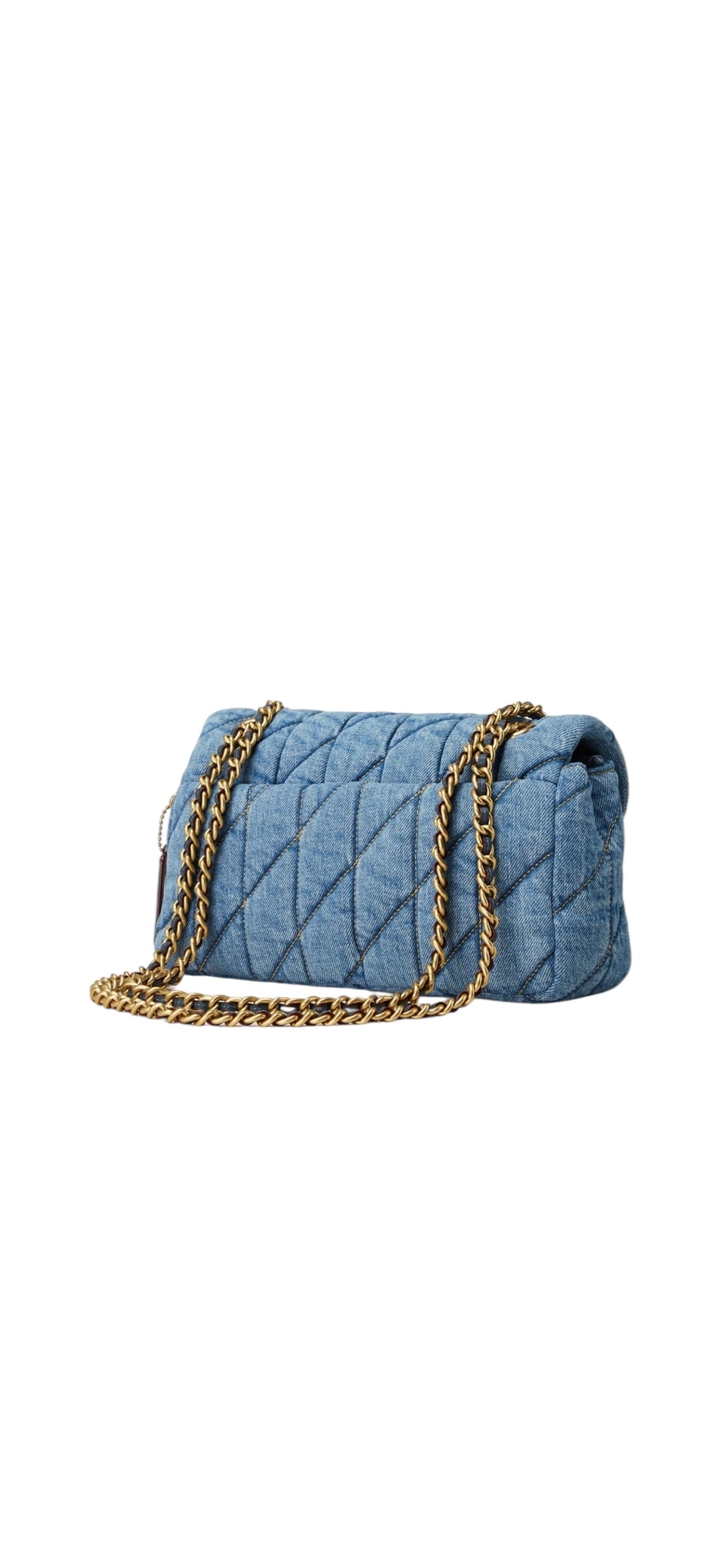 Coach Quilted Denim Tabby Schultertasche 26 Indigo
