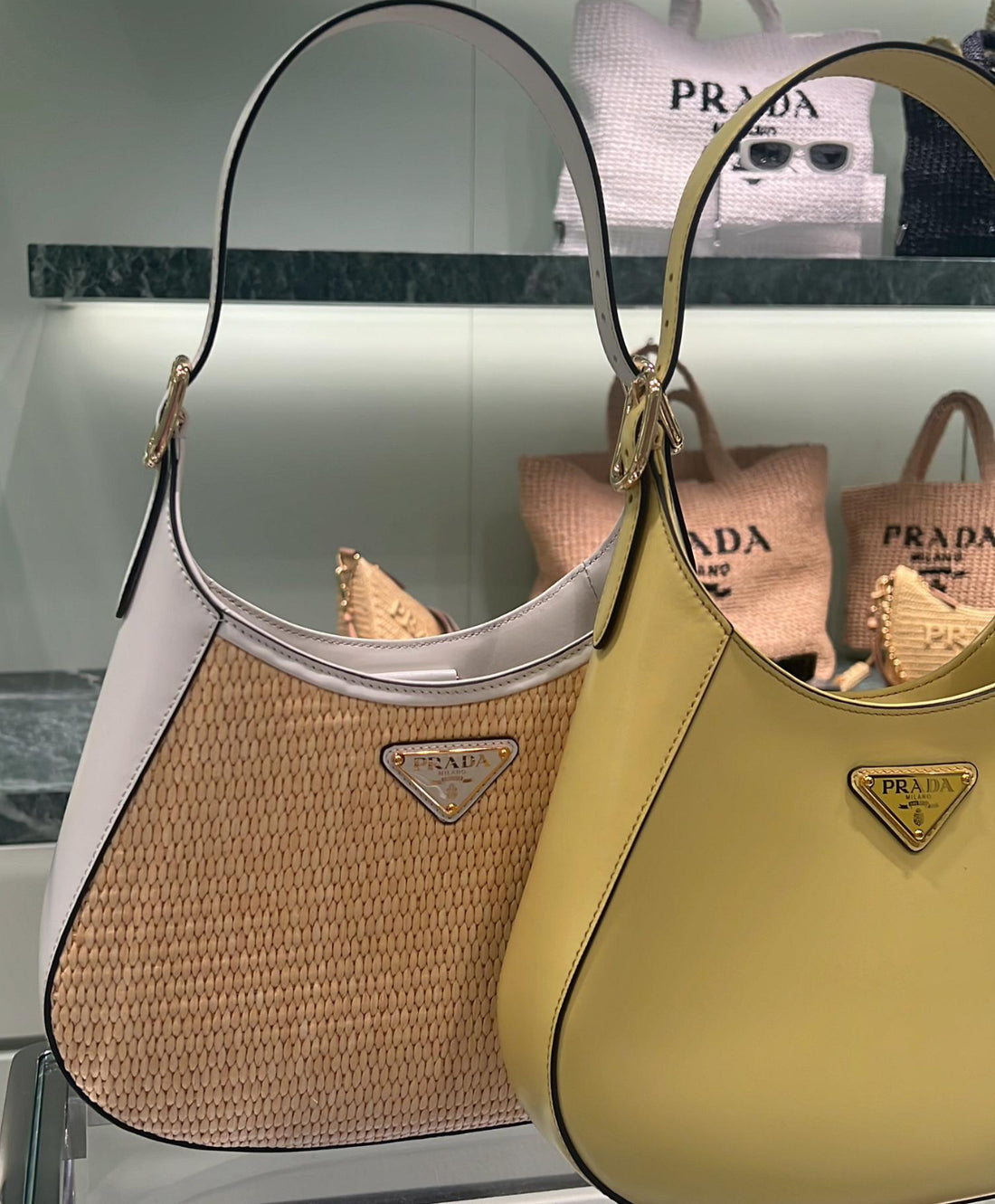 Prada Cleo Raffia