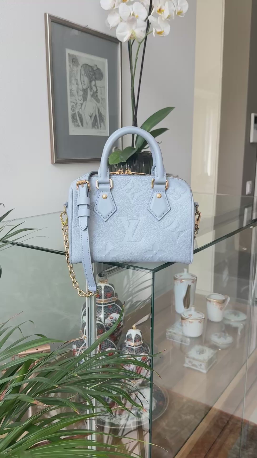 Louis Vuitton Speedy 20 Bandoulière in der Farbe Blue